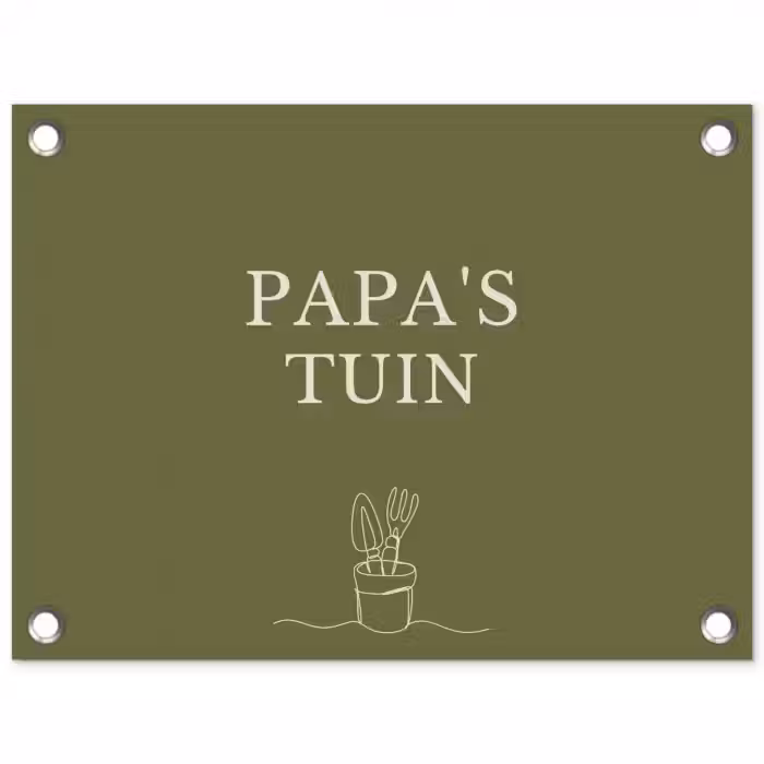 Papa's Tuin tuinposter los doek klein -3d