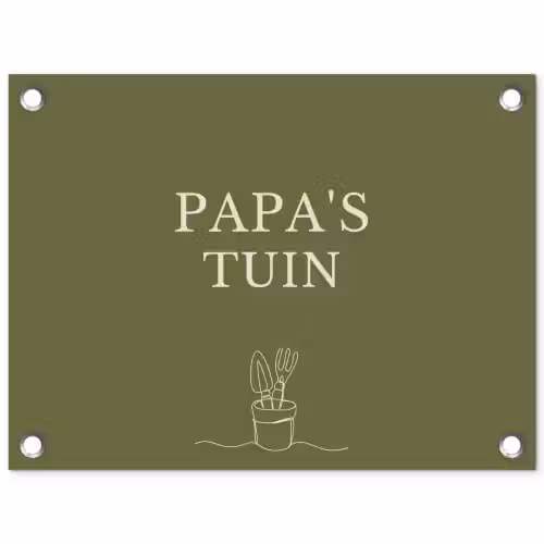 Papa's Tuin tuinposter los doek klein -3d