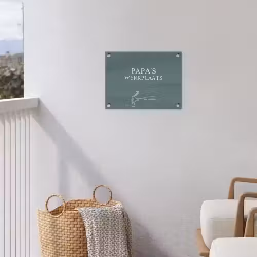 Papa's Werkplaats tuinposter los doek klein -sfeer8