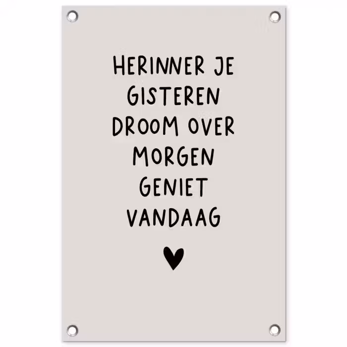 droom-beige tuinposter los doek klein -3d