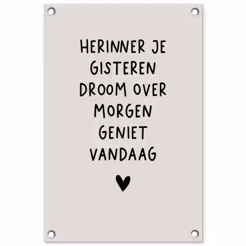 droom-beige tuinposter los doek klein -3d