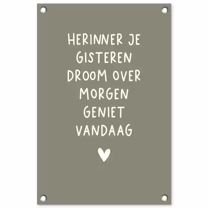 droom-groen tuinposter los doek klein -3d
