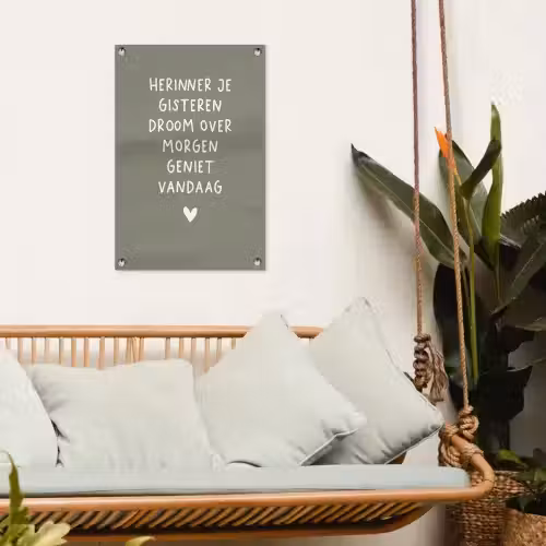 droom-groen tuinposter los doek klein -sfeer7