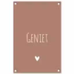 Geniet - Spreuken - Quotes tuinposter los doek klein -3d