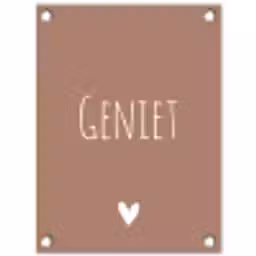 Geniet - Spreuken -Quotes tuinposter los doek klein -3d