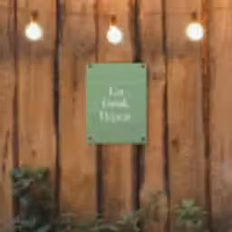 Eten - Drinken - Tekst - Mintgroen tuinposter los doek klein -sfeer1