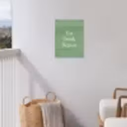 Eten - Drinken - Tekst - Mintgroen tuinposter los doek klein -sfeer8
