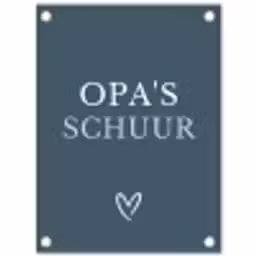 Opa's Schuur met Hart tuinposter los doek klein -3d