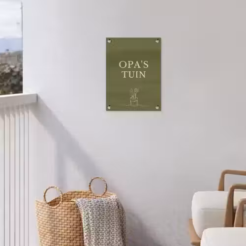Opa's Tuin tuinposter los doek klein -sfeer8