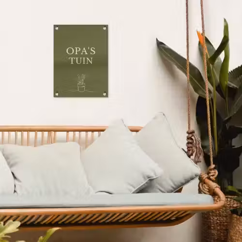 Opa's Tuin tuinposter los doek klein -sfeer7