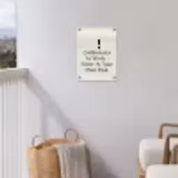 Grill - Uitroepteken - Zwart - Tekst tuinposter los doek klein -sfeer8