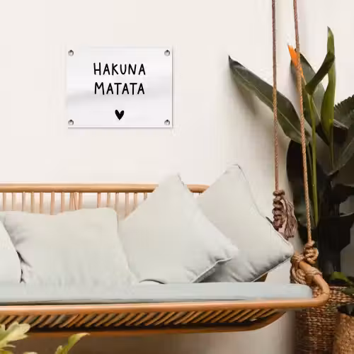 Hakuna matata - Spreuken - Quotes tuinposter los doek klein -sfeer7