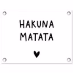 Hakuna matata - Spreuken - Quotes tuinposter los doek klein -3d