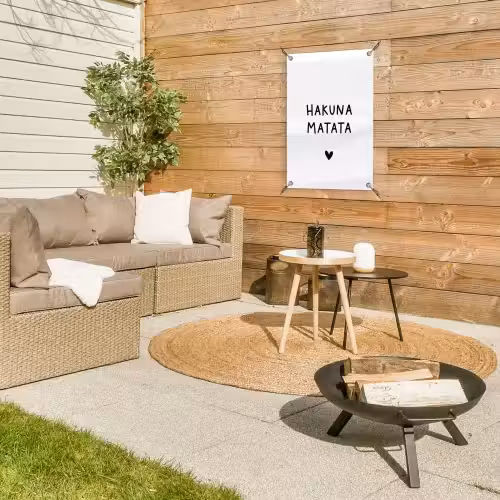 Hakuna matata - Quotes - Spreuken tuinposter los doek klein -sfeer4