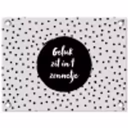 Geluk zit in 't zonnetje - Quotes - Tekst - Zomer tuinposter los doek klein -3d