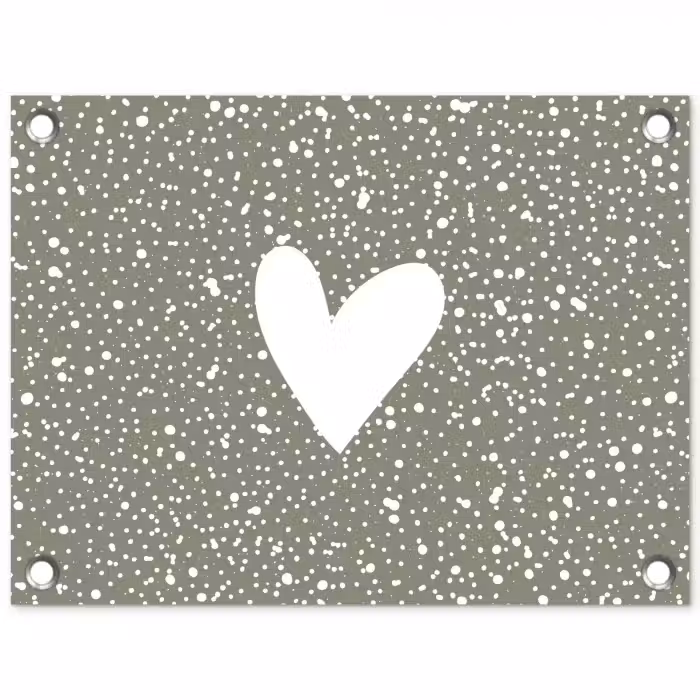 Hart - Design - Liefde tuinposter los doek klein -3d