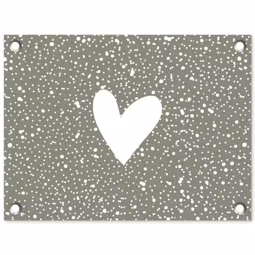Hart - Design - Liefde tuinposter los doek klein -3d