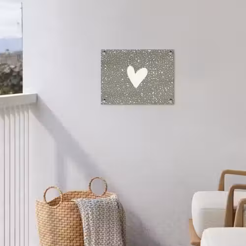 Hart - Design - Liefde tuinposter los doek klein -sfeer8