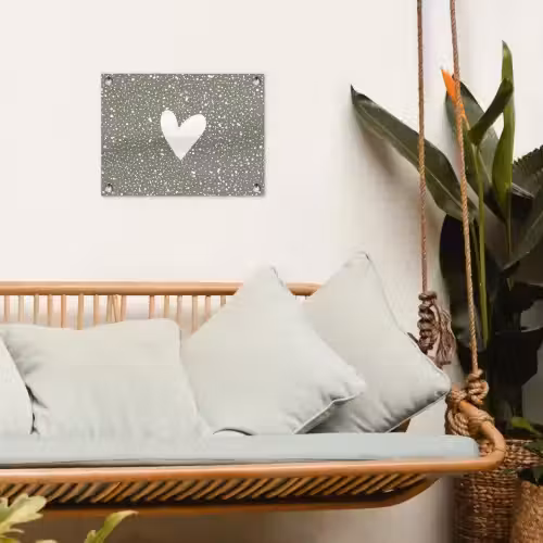 Hart - Design - Liefde tuinposter los doek klein -sfeer7