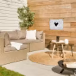 Hartje - Design - Wit tuinposter los doek klein -sfeer4