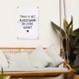 Thuis is het plekje waar de liefde woont - Spreuken - Quotes tuinposter los doek klein -sfeer7