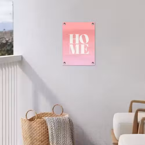 Home - Letters - Groot - Roze tuinposter los doek klein -sfeer8