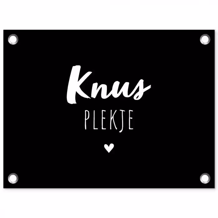 Thuis - Quotes - Knus plekje - Tekst tuinposter los doek klein -3d