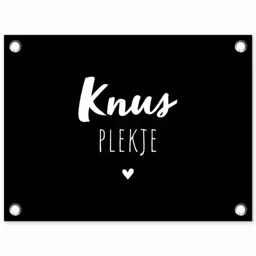 Thuis - Quotes - Knus plekje - Tekst tuinposter los doek klein -3d