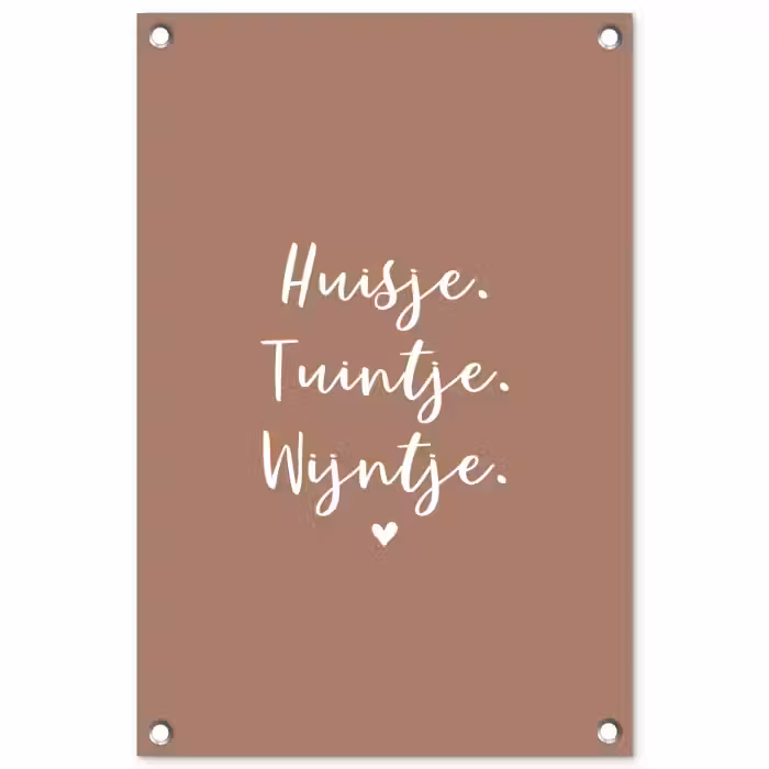huisjetuintjewijntje-roze tuinposter los doek klein -3d