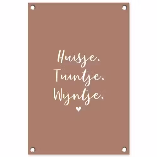 huisjetuintjewijntje-roze tuinposter los doek klein -3d