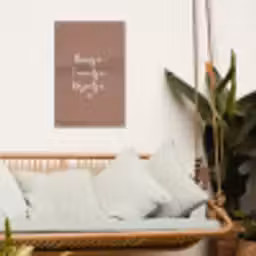 huisjetuintjewijntje-roze tuinposter los doek klein -sfeer7