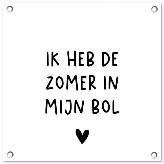 Ik heb de zomer in mijn bol - André Hazes - Spreuken - Quotes tuinposter los doek klein -3d