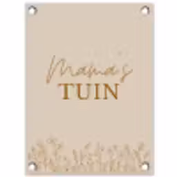 Mama's Tuin met bloemen tuinposter los doek klein -3d