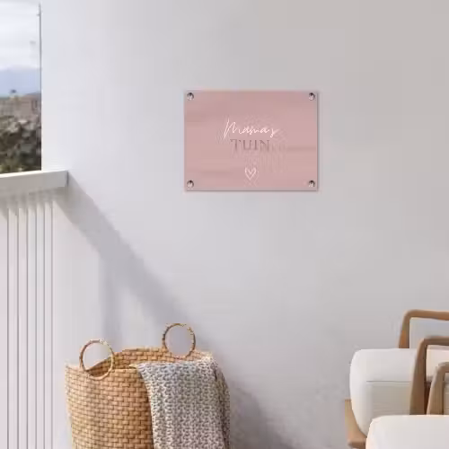 Mama's Tuin met Hart tuinposter los doek klein -sfeer8