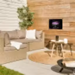 Neon - Vaas - Bloemen tuinposter los doek klein -sfeer4