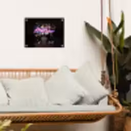Neon - Vaas - Bloemen tuinposter los doek klein -sfeer7