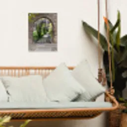 Oude deuren naar een tuinpad tuinposter los doek klein -sfeer7