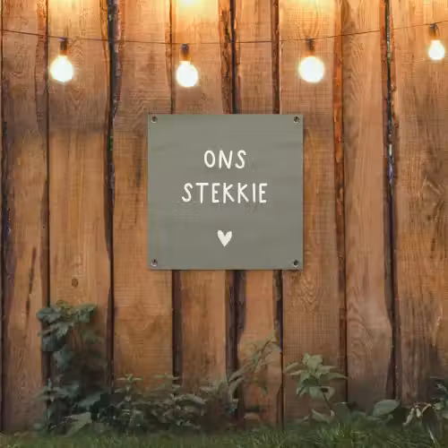 onsstekkie-groen tuinposter los doek klein -sfeer1