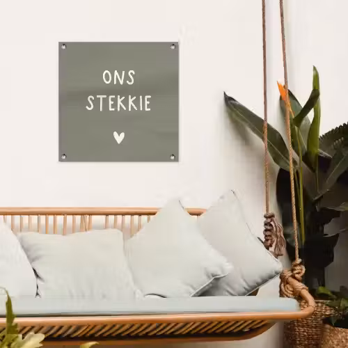 onsstekkie-groen tuinposter los doek klein -sfeer7