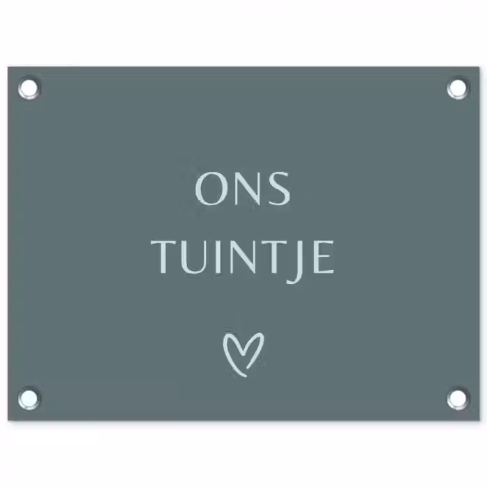 Ons tuintje tuinposter los doek klein -3d