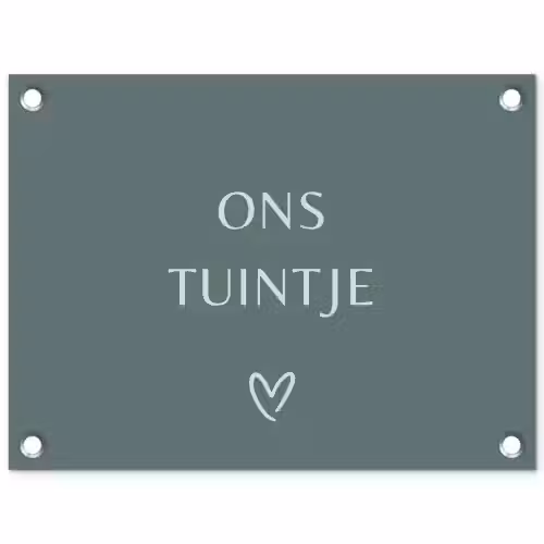 Ons tuintje tuinposter los doek klein -3d