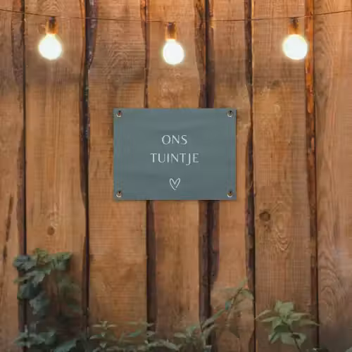 Ons tuintje tuinposter los doek klein -sfeer1