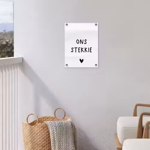 Ons stekkie - Spreuken - Quotes tuinposter los doek klein -sfeer8