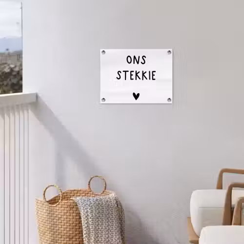Ons stekkie - Quotes - Spreuken tuinposter los doek klein -sfeer8