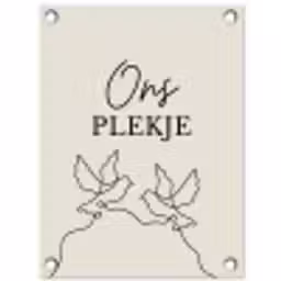 Ons Plekje met Vogels tuinposter los doek klein -3d