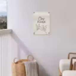 Ons Plekje met Vogels tuinposter los doek klein -sfeer8
