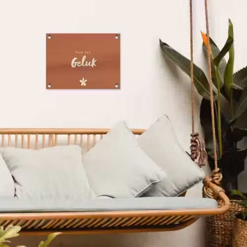 Pluk het Geluk tuinposter los doek klein -sfeer7