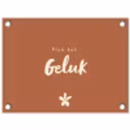 Pluk het Geluk tuinposter los doek klein -3d