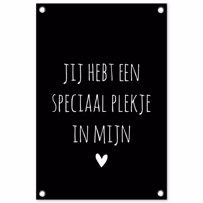 Spreuken - Een speciaal plekje in mijn hart - Quotes tuinposter los doek klein -3d
