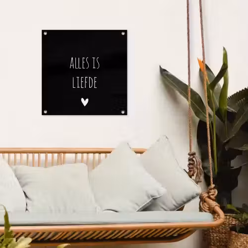 Spreuken - Alles is liefde - Quotes - Bløf tuinposter los doek klein -sfeer7